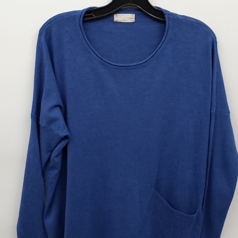 Altar'd State Women's Blue Pullover Knit  Sweater Front Pocket Size S/M - Picture 12 of 14